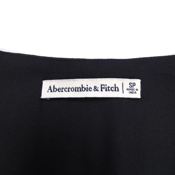 NEW Abercrombie Long-Sleeve Smocked Waist Mini Dress Cottagecore Boho Whimsigoth - Picture 2 of 7